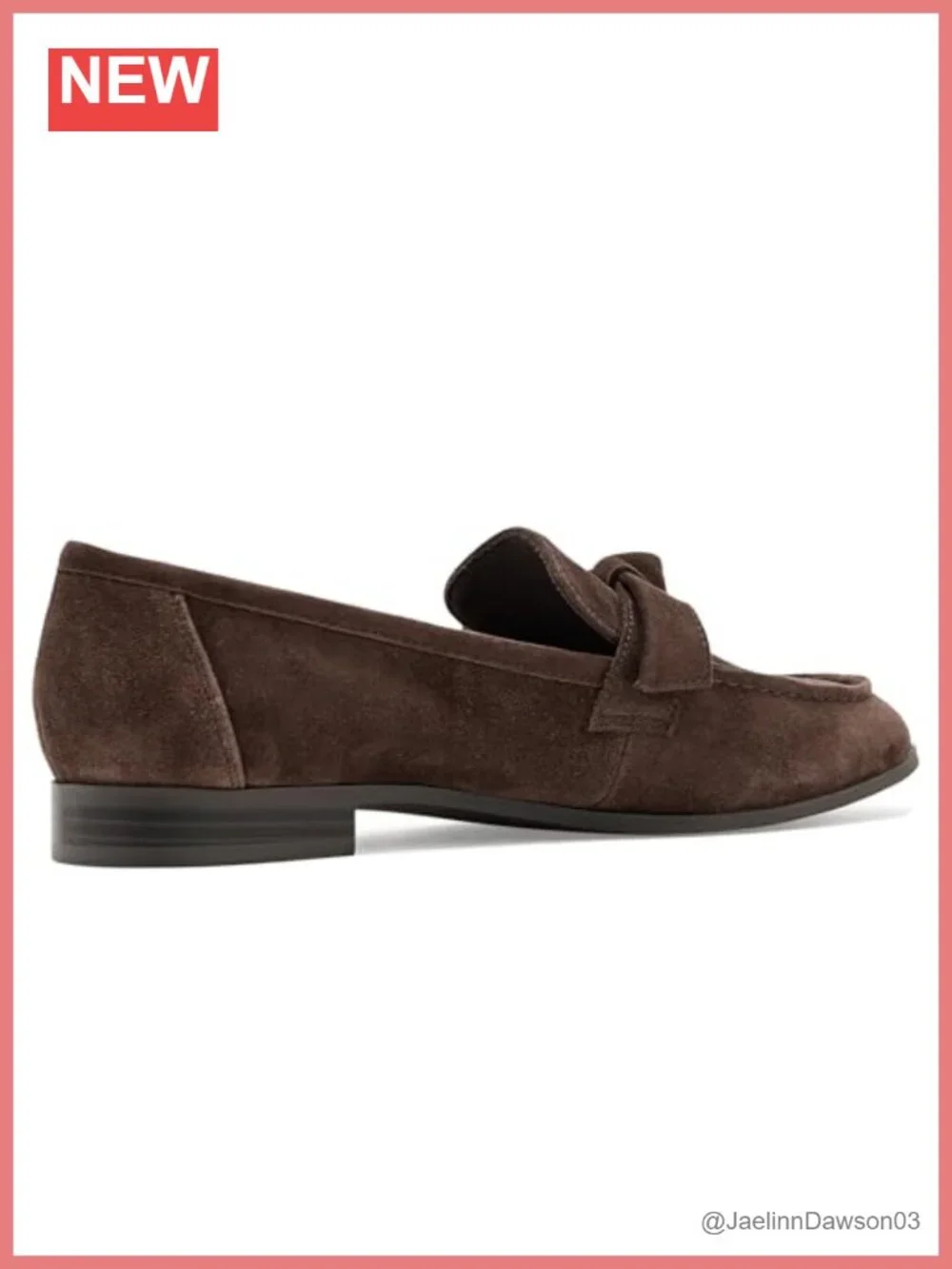Suede Slip-On Loafer with Bow Detail, Flexible Sole, Round Toe, Everyday Comfort